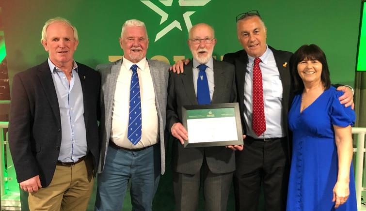 Charles Davies (centre) with John Summons, Graham Dalton, Geraint John and Delyth Summons